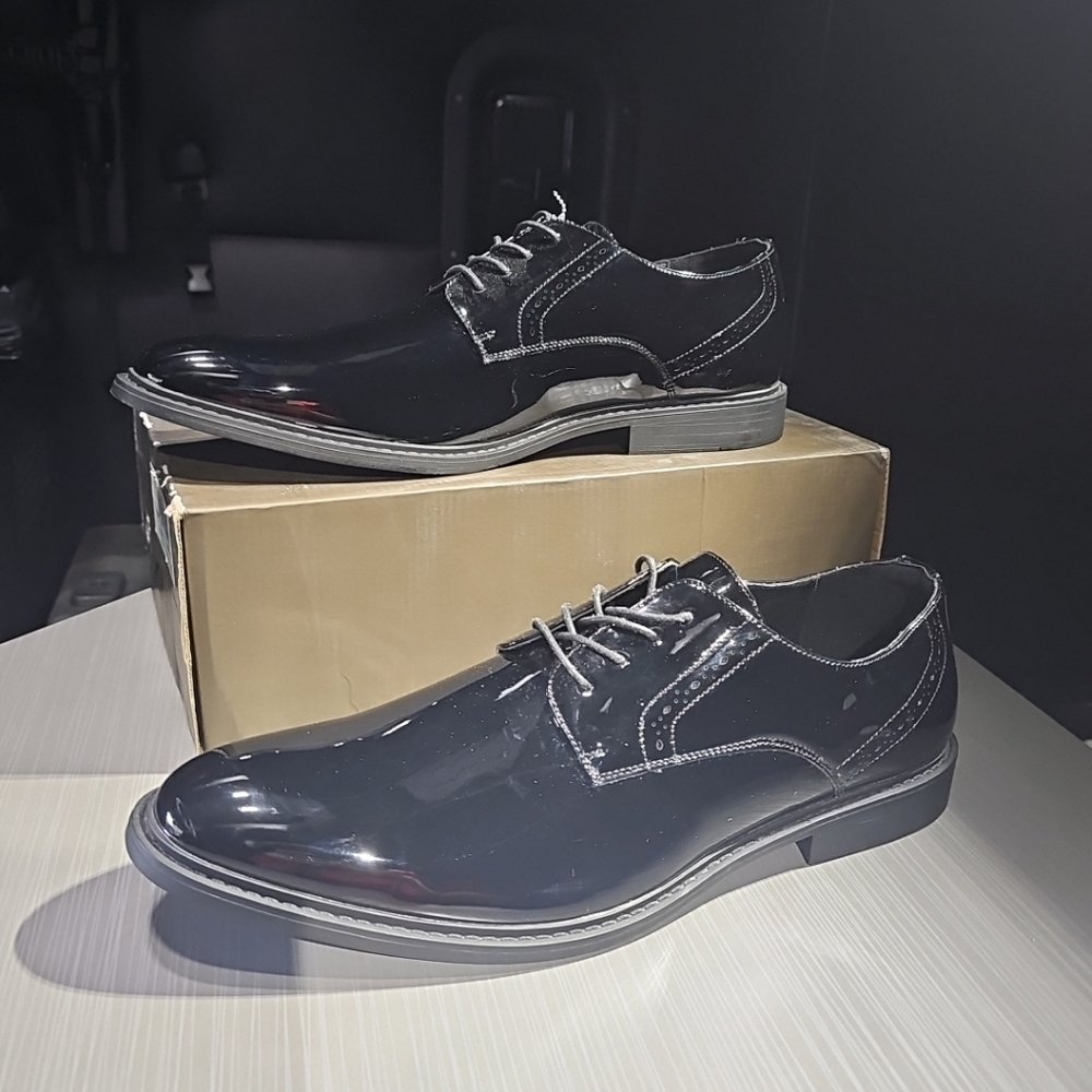 Mofri Siebenny 22KB25-3 Men's Black Shiney Tuxedo Dress Shoes Size‎ 15 NEW